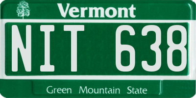 VT license plate NIT638
