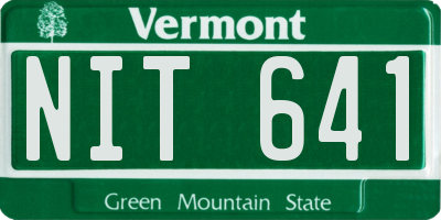 VT license plate NIT641