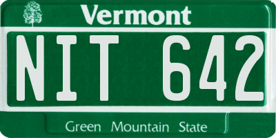 VT license plate NIT642