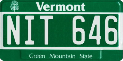 VT license plate NIT646