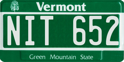 VT license plate NIT652