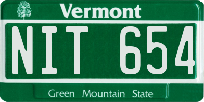 VT license plate NIT654