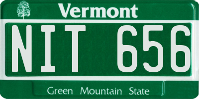 VT license plate NIT656