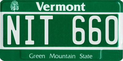 VT license plate NIT660
