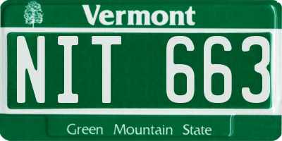 VT license plate NIT663