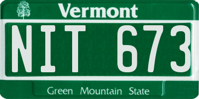 VT license plate NIT673