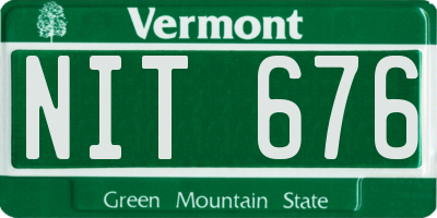 VT license plate NIT676