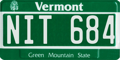 VT license plate NIT684