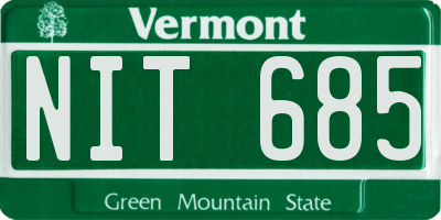 VT license plate NIT685