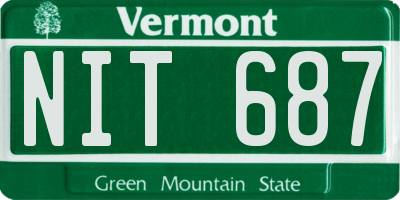 VT license plate NIT687