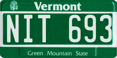 VT license plate NIT693