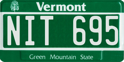 VT license plate NIT695
