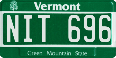 VT license plate NIT696
