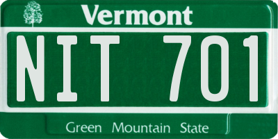 VT license plate NIT701