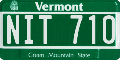 VT license plate NIT710