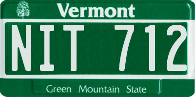 VT license plate NIT712