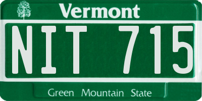 VT license plate NIT715