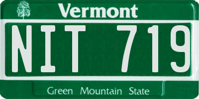 VT license plate NIT719