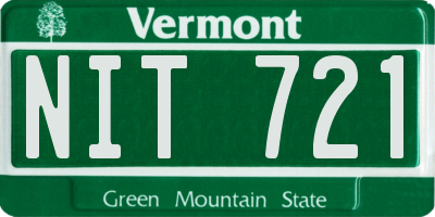 VT license plate NIT721