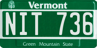 VT license plate NIT736