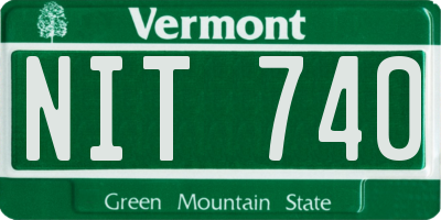 VT license plate NIT740