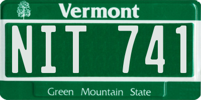 VT license plate NIT741