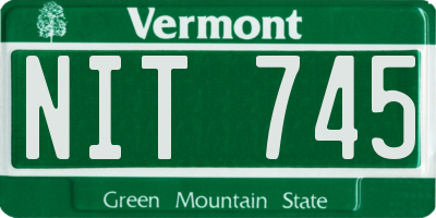VT license plate NIT745