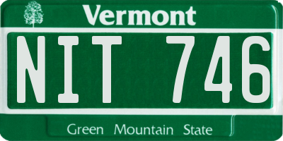 VT license plate NIT746