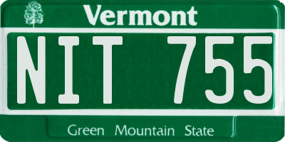 VT license plate NIT755