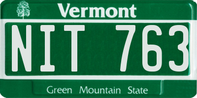 VT license plate NIT763