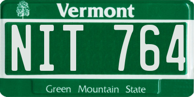 VT license plate NIT764