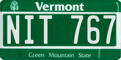 VT license plate NIT767