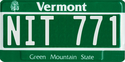 VT license plate NIT771