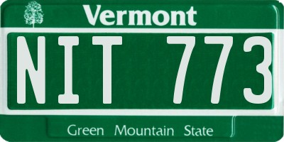 VT license plate NIT773