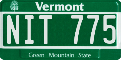 VT license plate NIT775