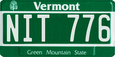 VT license plate NIT776