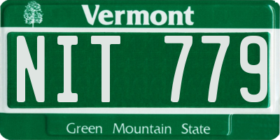 VT license plate NIT779