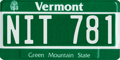 VT license plate NIT781