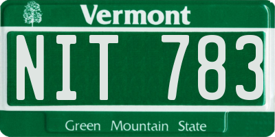 VT license plate NIT783