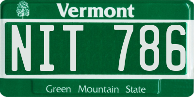 VT license plate NIT786