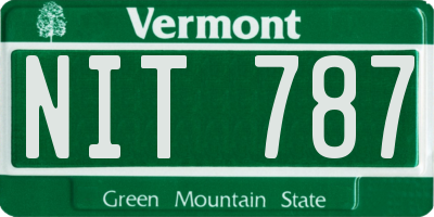 VT license plate NIT787