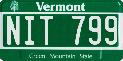 VT license plate NIT799