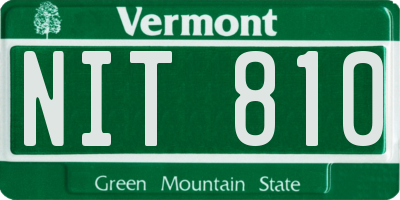 VT license plate NIT810