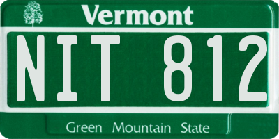 VT license plate NIT812