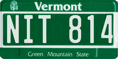 VT license plate NIT814