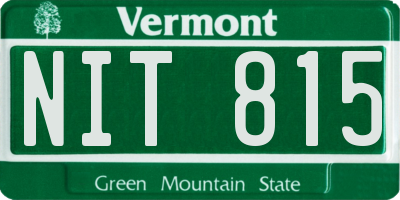 VT license plate NIT815