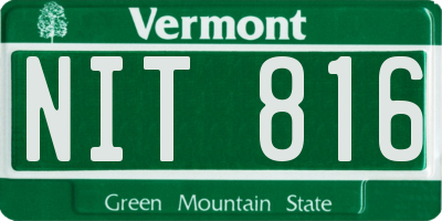 VT license plate NIT816