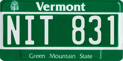VT license plate NIT831