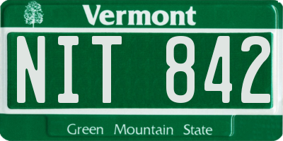 VT license plate NIT842