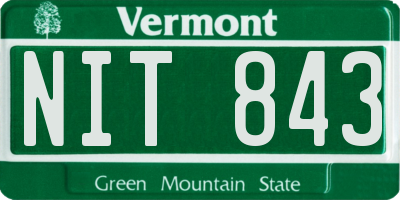 VT license plate NIT843
